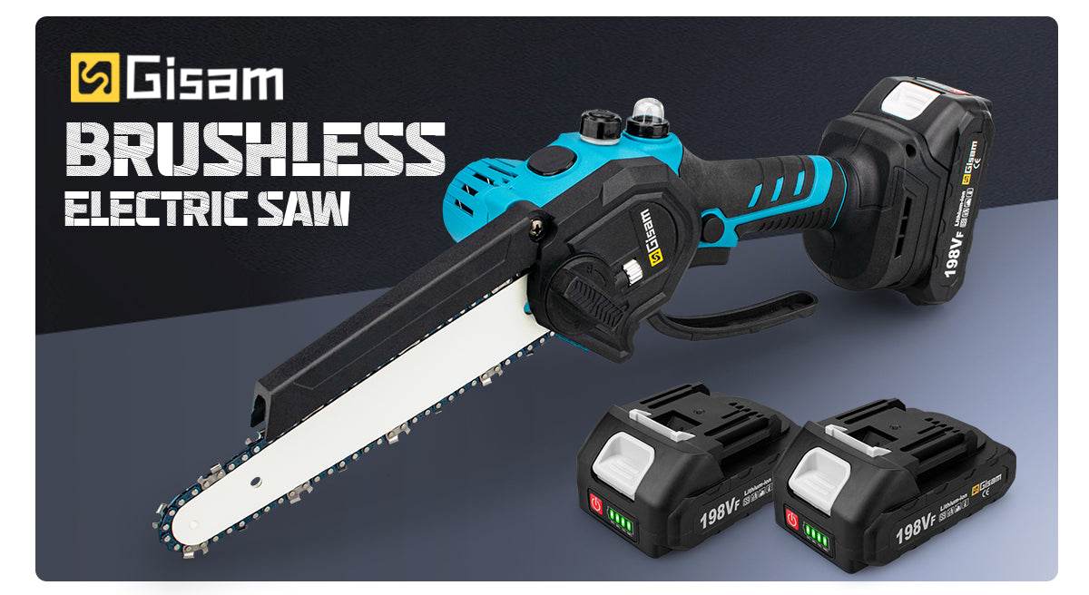 Akumuliatorinis pjūklas su tepimu