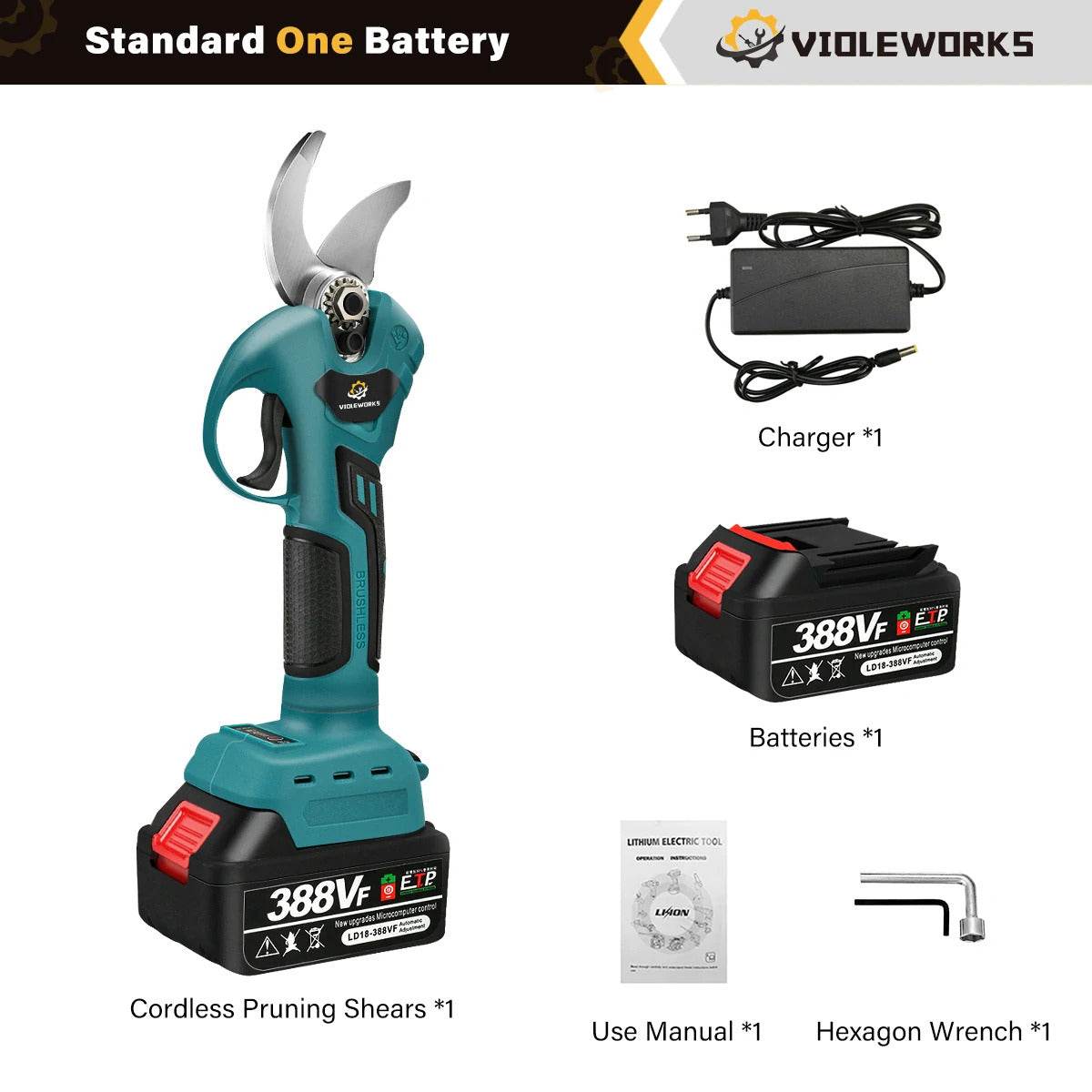 Akumuliatorinis sekatorius VIOLEWORKS