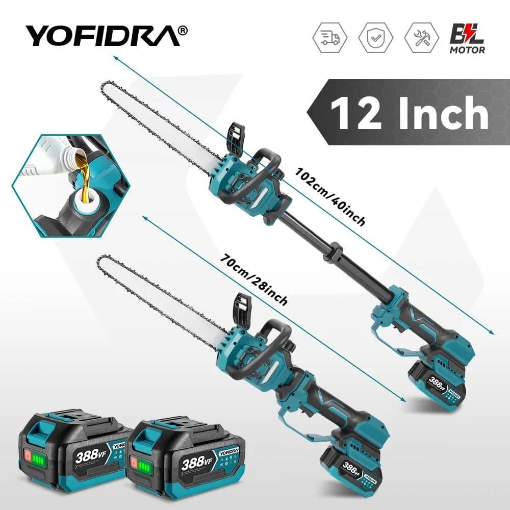 Akumuliatorinis teleskopinis pjuklas