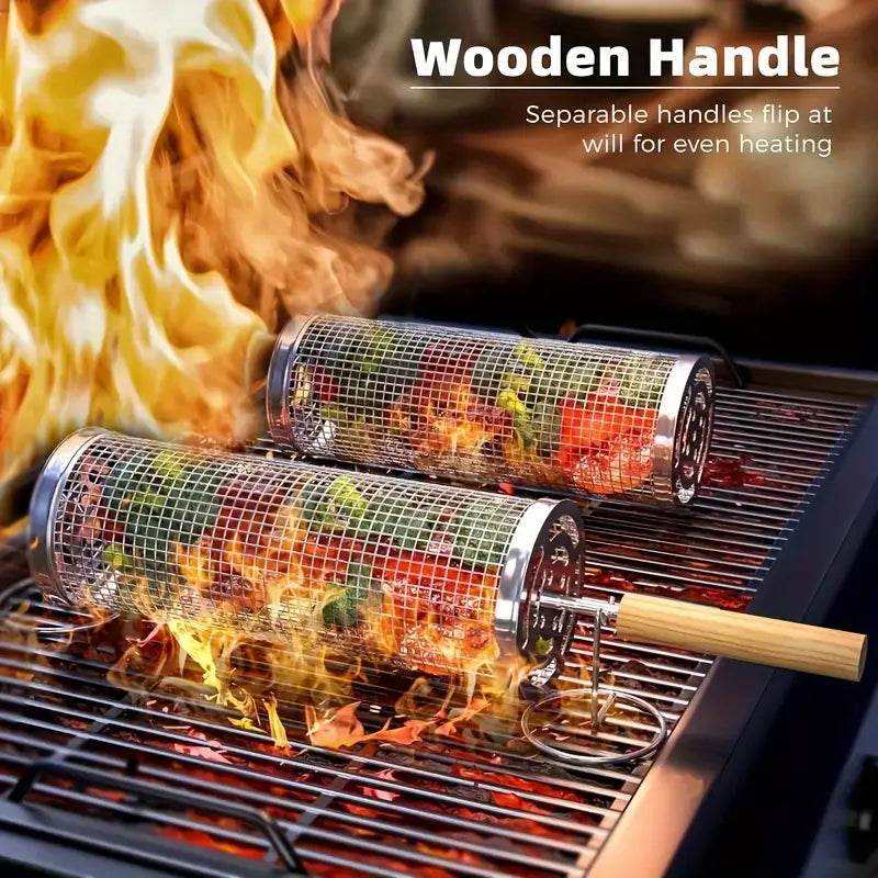 Cilindrinis grilio krepšys