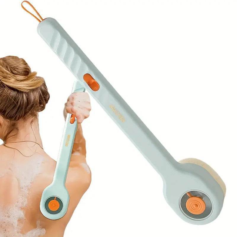 dušo šepetys su muilo dozatoriumi