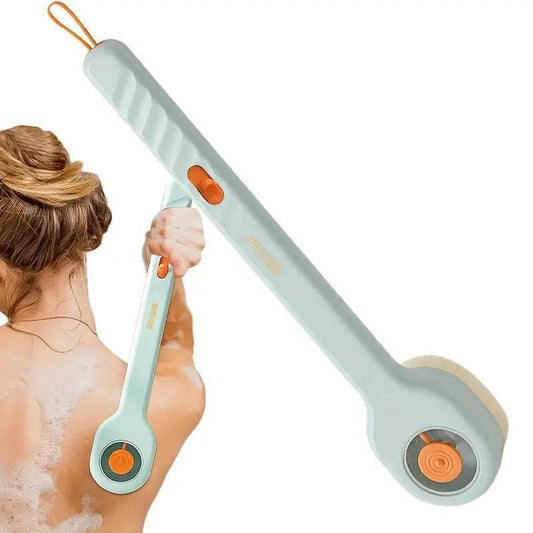 dušo šepetys su muilo dozatoriumi