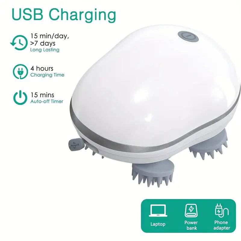 Įkraunamas galvos masažuoklis