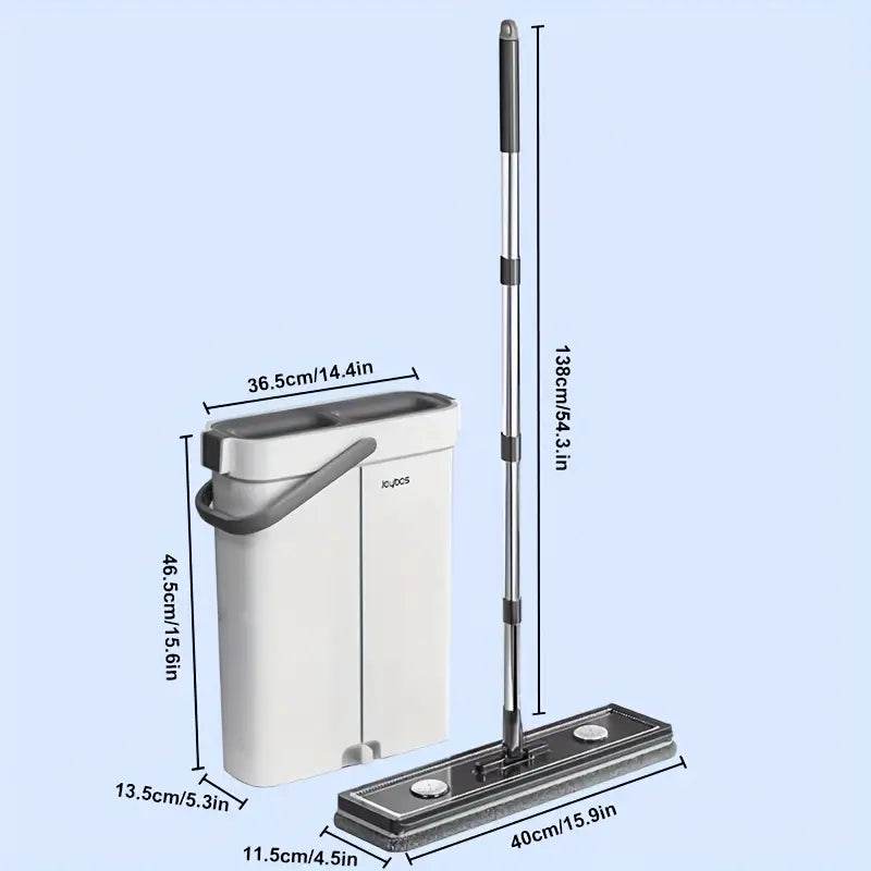 grindų plovimo šluota su kibiru