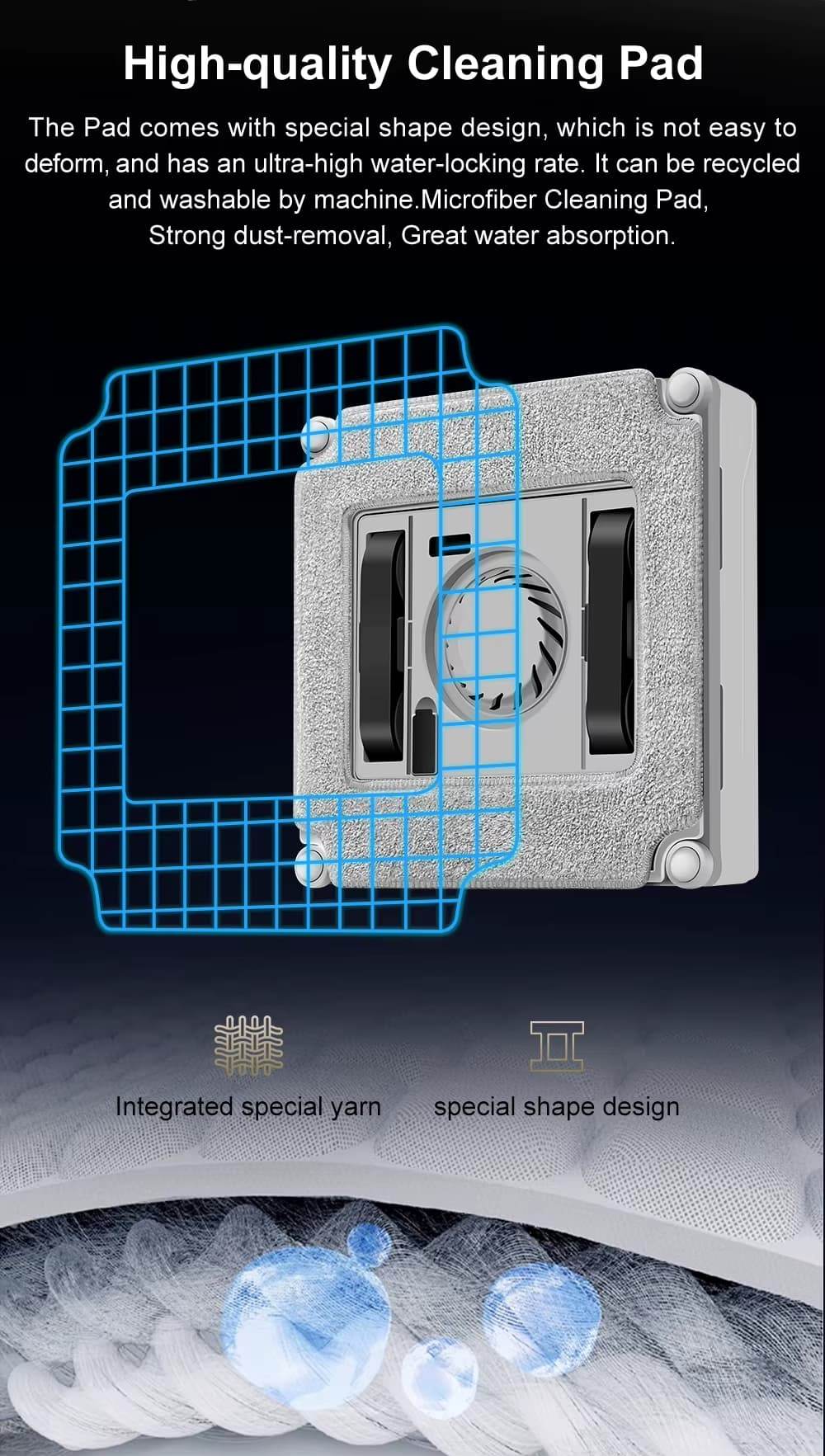 langu valymo robotai su purskimo sistema