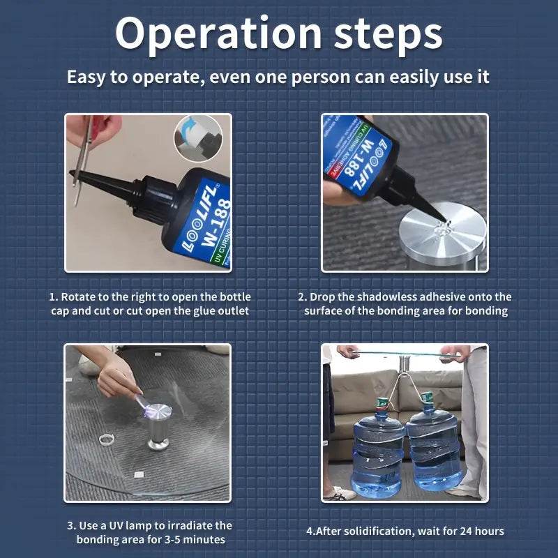 Skaidrus stiklo klijai