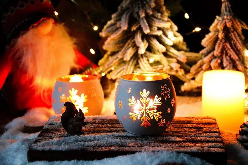 Stiklinių žvakidžių rinkinys