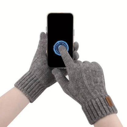 alpakų vilnos jutiklinio ekrano pirštinės