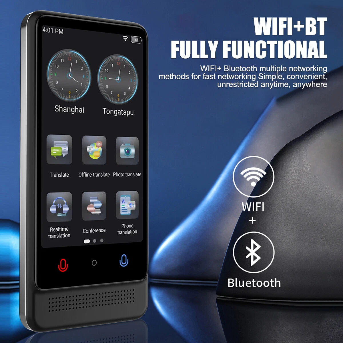 nešiojamas dirbtinio intelekto vertimo įrenginys