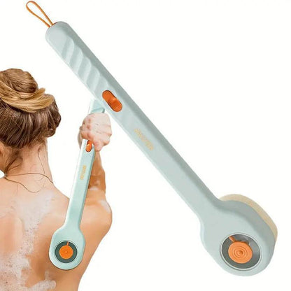 dušo šepetys su muilo dozatoriumi