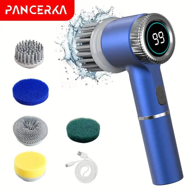 elektrinis valymo šepetys su 5 keičiamomis galvutėmis