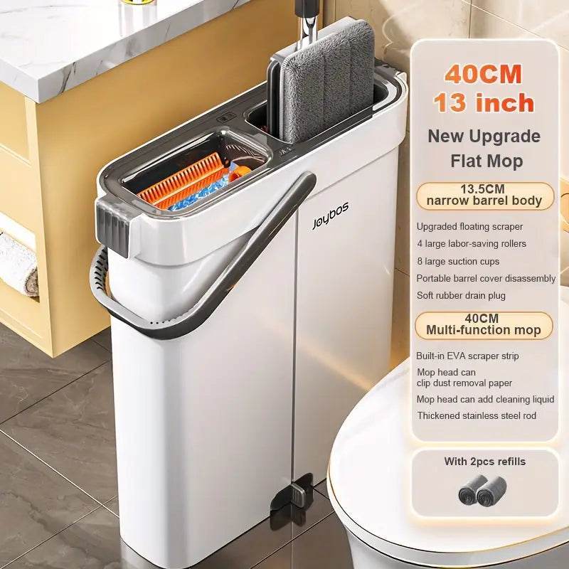 Grindų šluota su nugręžimo kibiru