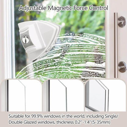 langų valytuvas su reguliuojamu magneto stiprumu