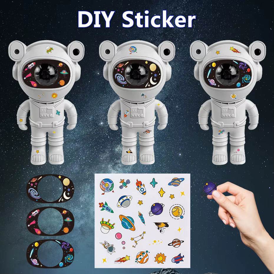 LED zvaigzdziu projektorius astronautas