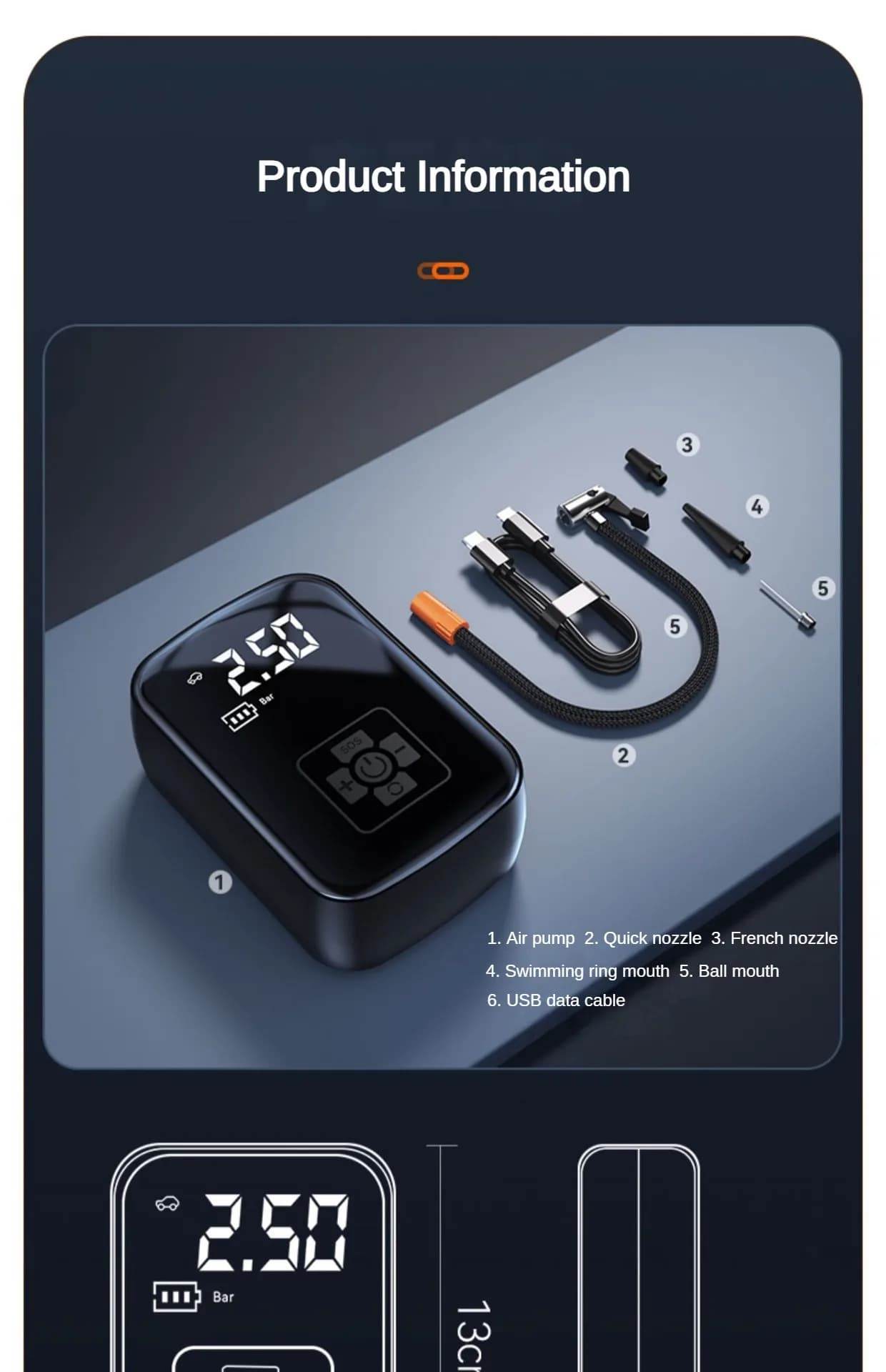 nešiojama akumuliatorinė pompa