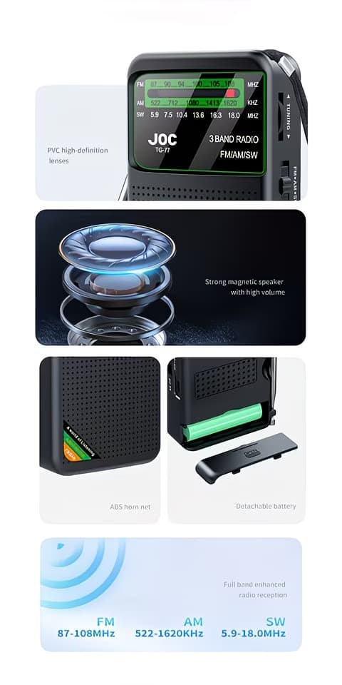 nešiojamas mini radijas