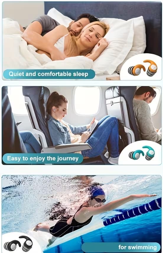 silikoniniai ausų kištukai nuo triukšmo