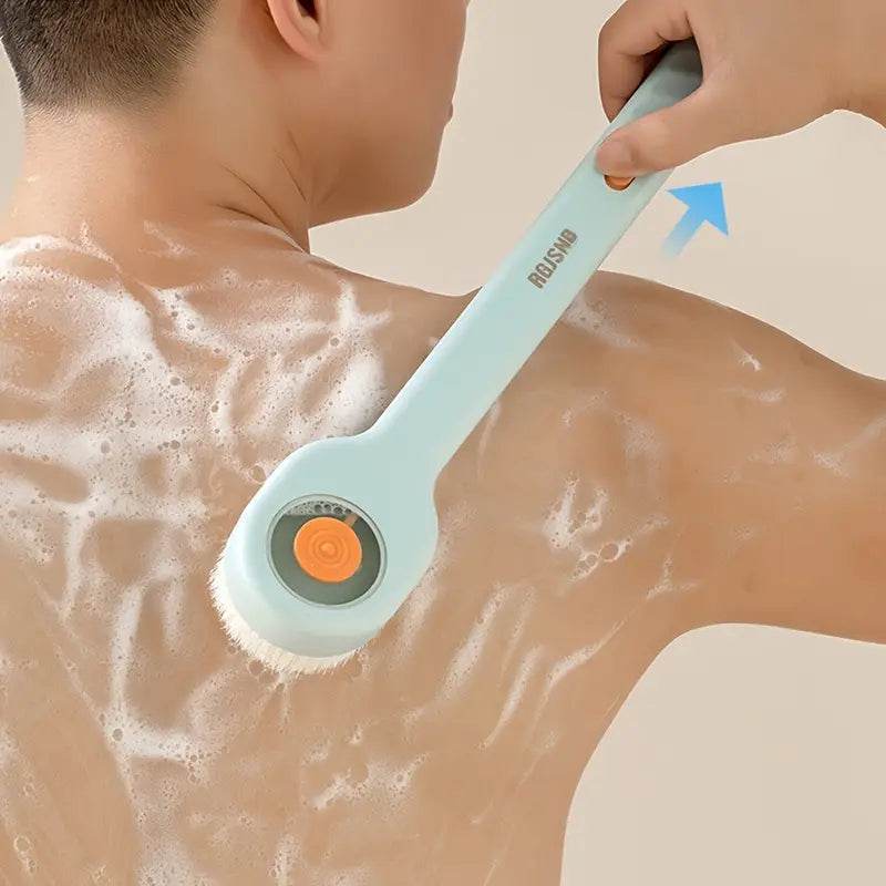 šveičiamasis kūno šepetys su muilo talpa