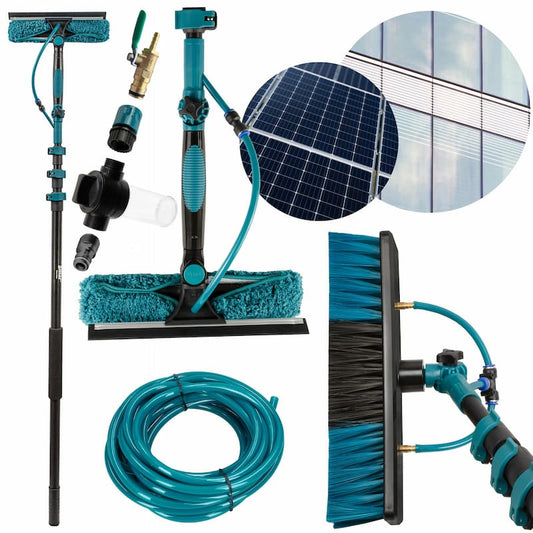 teleskopinis įrankis saulės kolektorių valymui